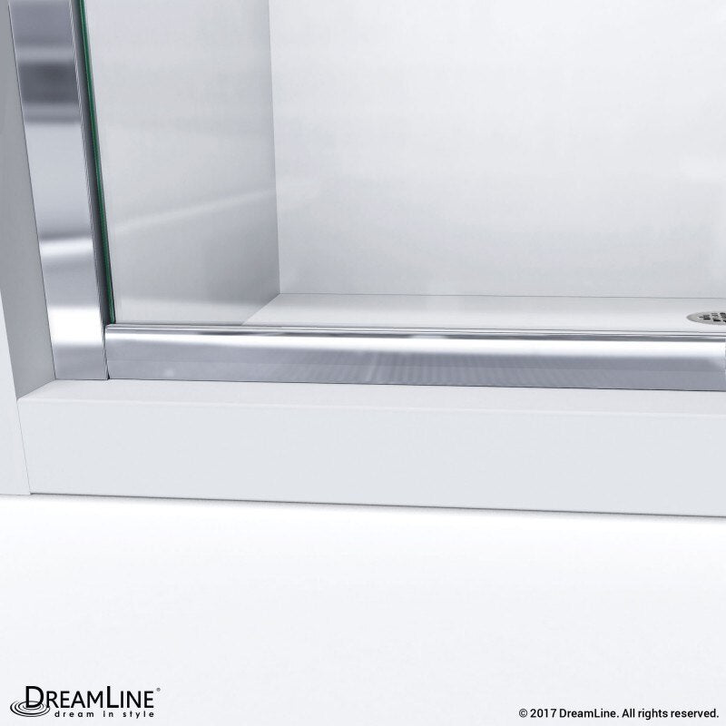 Frosted Sliding Shower Door | Chrome | DreamLine Infinity-Z 56-60