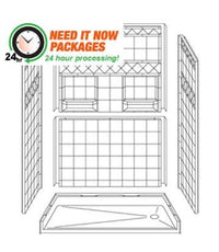 54 X 30 Shower PACKAGE | Low Threshold | 24 hr. Quick Ship