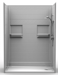 60 x 30 Zero Entry Shower | Center, Left, or Right Side Drain