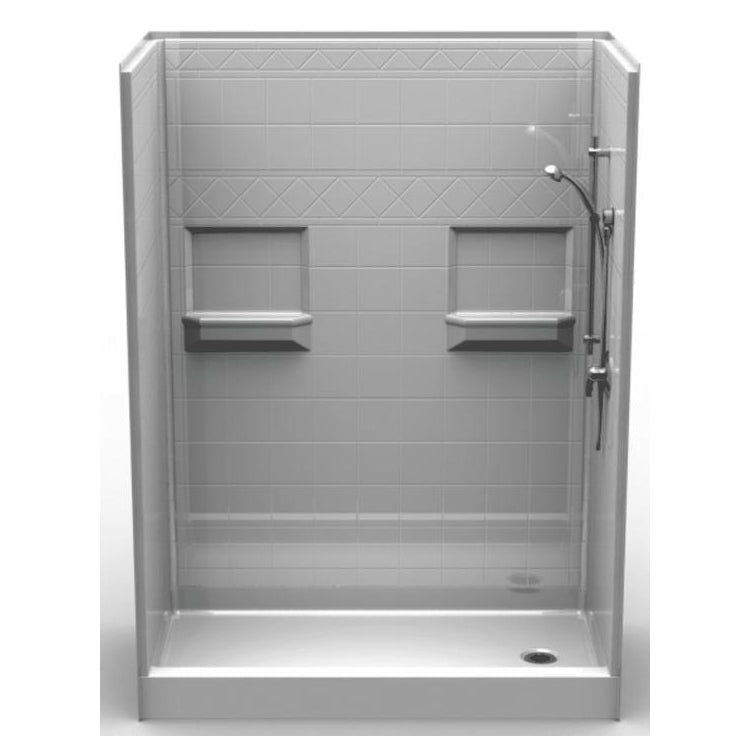60 X 34 SHOWER | MULTI-PIECE FOR REMODELING WITH 5-¾ CURB