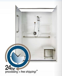 60 X 42 Curbless Shower Package | 24 Hr Quick Ship