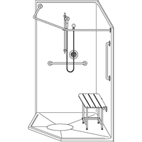 Neo Angle Shower Stall | 42 x 42 | One Piece