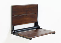 Wall Mounted Folding Shower Seat | Natural Wood | Walnut