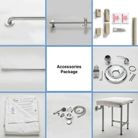 60 X 48 Curbless Shower Enclosure Kit + Accessories | Quick Ship