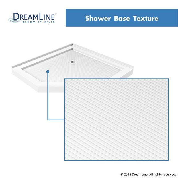 NeoAngle Shower Base + Glass Enclosure | Chrome | 42 x 42